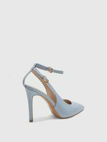 CUCCOO BIZCHIC Nuevos tacones altos de punta fina y versátiles para mujeres para Navidad - Azul claro - Ver 9
