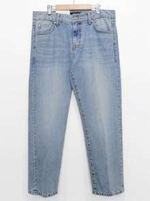 DAZY Men's Distressed Washed Blue Slim Fit Lightweight Denim Jeans, Spring/Summer - Blue - View 6