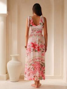 Swim Oasis 一件式印花连体泳衣，时尚沙滩度假套装，夏季 - 彩色 - 查看 3