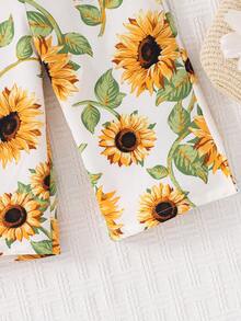 SHEIN 女婴可爱碎花无袖连体衣，夏季 - 彩色 - 查看 5