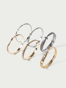 Glisma ZAA Stacked Fish Shaped Bracelet, Personalized Retro Light Luxury Premium Design Multi Layer Stacked Alloy Marine Animal Fish Women's Bracelet - Multicolor - View 2