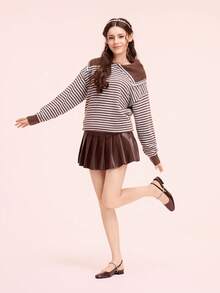 CUCCOO DOLLMOD 女士黑色亮面漆皮平底玛丽珍鞋，方头设计，方便穿脱，适合通勤、约会、聚会、购物、圣诞节等场合。 - 銅色 - 查看 6