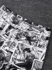 Set Piyama Pas Badan Lengan Pendek Motif Mecha/Prajurit Lapis Baja untuk Remaja Laki-laki - MultiWarna - View 6