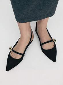 Mnmlis Women Flats - Black - View 1