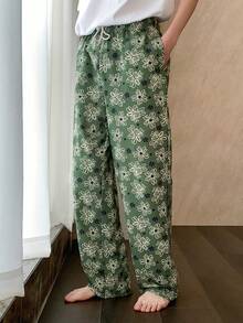 DAZY Quần dài nam mặc nhà, cạp chun, họa tiết hoa nhiều màu sắc mùa xuân. - Nhiều màu - Xem 6