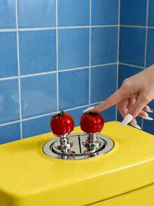Joivida 2PcS Small Tomato Toilet Button Press Nail Art Bathroom Flush Assist Cover Lifter Hygiene Helper - Multicolor - View 1