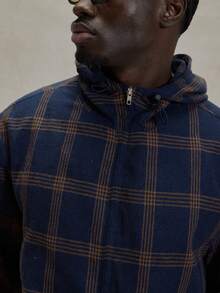 Musero Oversized Checkered Long Sleeve Hoodied Bungee Cord Jacket Flannel Top Winter Essentials - Multicolor - View 1