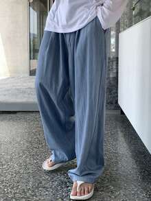 DAZY 男士轻薄水洗蓝色弹力腰牛仔裤，春夏款 - 藍色 - 查看 5