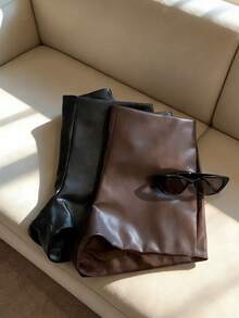 Resyla 2pcs/Set Women's Fashionable Sexy Leather Shorts, Summer - Multicolor - View 5