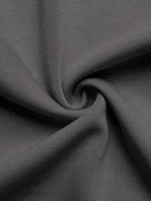 女士撞色腰带宽松阔腿休闲裤 - 深灰色 - 查看 6