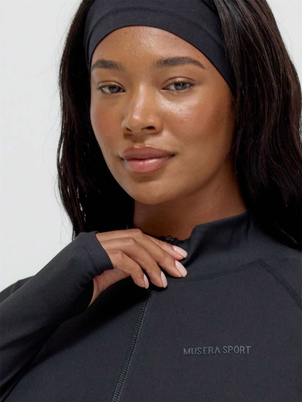 Curve Cropped Zip Through Long Sleeve Gym Top Spring Summer Sport Active