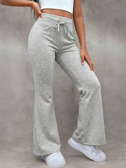 SHEIN 青少年女孩休闲针织慢跑裤