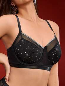 EmpressEnvy Plus Size Underwire Bra With Lift And Support, Suitable For Larger Busts - Black - View 6