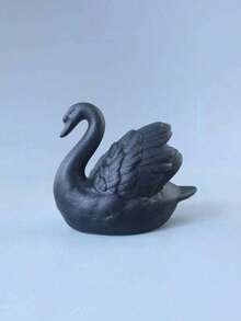 1pc Black & White Ceramic Swan Figurine, Creative Decor For Living Room, Study, Animal Succulent Planter - Multicolor - View 13