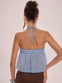 Avenya 女士休闲条纹吊带A字宽松背心 - 彩色 - 查看 4