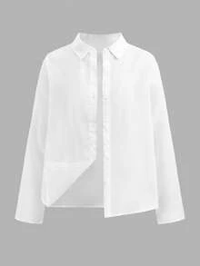 SHEIN 3 PiecesElegant Outfit For Teen Girls: Black & White Sheer Shirt, Camisole, And Wide Leg Pants - Black and White - View 3