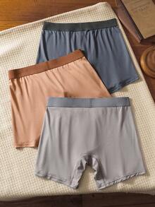 EverLounge 3 chiếc quần boxer nam đơn giản, màu trơn, thoải mái, quần lót nam, quần boxer nam, quần lót boxer nam, đồ lót thoải mái - Nhiều màu - Xem 2
