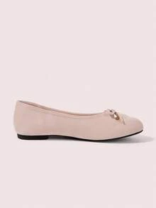 CUCCOO DOLLMOD French Round Toe Soft Sole Hollow Ballet Shoes Women's Fashion Women Wear One Pedal Comfortable Soft Sole Low Vamp Velvet Versatile Flat Sole Shoes Valentine's Day - Dusty Pink - View 10