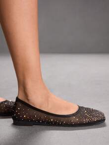 CUCCOO SZL Giày bệt nữ cho ngày Valentine - màu đen - Xem 8