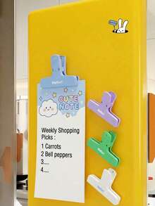 Joivida 磁性计划夹，强力吸附，办公用品，适用于文件、账单、书籍，节日生日礼物必备佳品 - 彩色 - 查看 2