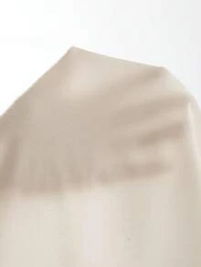 Firerie Áo sơ mi nữ cổ chữ V tối giản, thanh lịch và sang trọng dành cho công sở. - Màu be - Xem 7