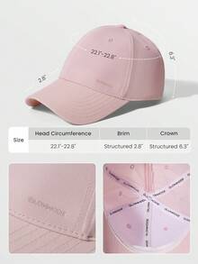 GLOWMODE Everyday Pony Water-Resistant Magnetic Ponytail Baseball Hat Gym Studio Hike Outdoors Daily Casual Wear - Pink - View 5