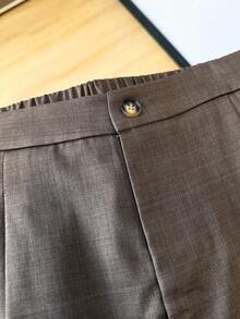 GlowEve CURVE Pantalones anchos plisados de colores variados de estilo casual - Café integral - Ver 7