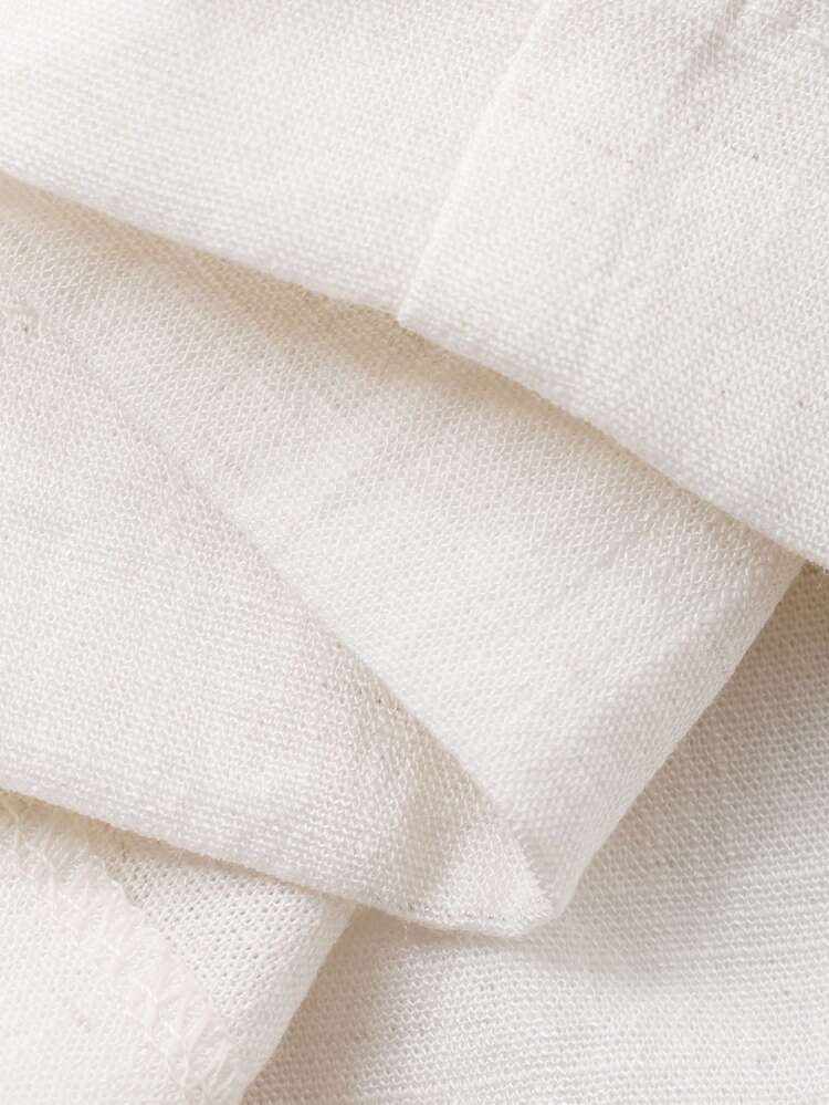 Women's Solid Color Spaghetti Strap Tie Cropped Backless Camisole And Straight Leg Pants Elegant Vacation Outfit, Spring/Summer 2-Piece Set