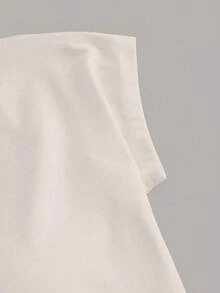 女士露背性感短款紧身T恤，适合夏季穿着 - 卡其色 - 查看 4