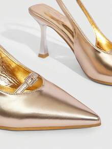 CUCCOO SZL Women's High Heel Pumps, Office/Commute High Heel Pumps, Fashionable High Heel Pumps - Champagne - View 10