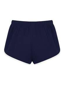 INAWLY Women's Casual Versatile Contrast Trim Shorts, For Gym - Multicolor - View 2