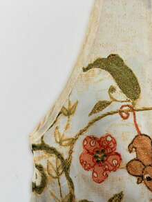 EMERY ROSE Bộ áo liền quần dáng rộng cho nữ với họa tiết mèo dễ thương và in 3D, kiểu dáng thời trang và thoải mái. - Màu vàng - Xem 3