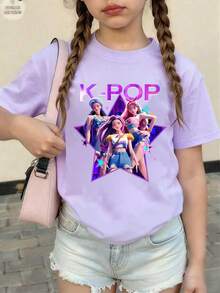 少女T恤 - 粉色 - 查看 1