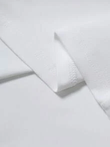 STYNVO Men's Letter Print Contrast Trim Round Neck Casual Short Sleeve T-Shirt - White - View 3