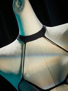 SpicyHot Macacão Sexy e Charmoso de Malha Transparente Preta de Alta Elasticidade Estilo Y2K para Mulheres - Preto - Visão 3