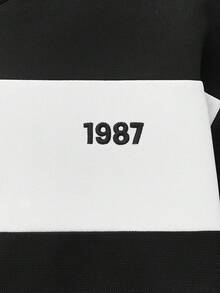 SWAVVY Áo thun nam tay ngắn kẻ sọc phối màu, kiểu dáng thường ngày, thích hợp cho mùa hè. - Đen và trắng - Xem 4