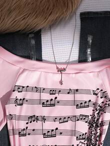 Áo dài tay trễ vai phong cách retro cho bé gái tuổi teen, áo thun trẻ em in chữ, dáng ôm, thời trang và đa năng, họa tiết sọc retro Y2K, chất vải có họa tiết, thoải mái và dễ phối đồ, quà tặng cho chị em gái, thích hợp cho mùa tựu trường, quà tặng lễ hội, mùa xuân, hè và thu. - Hồng - Xem 5