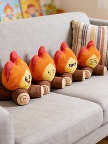 这款造型可爱的小火焰表情毛绒玩具，采用貂毛材质，超柔软短毛绒，纯手工钩织而成，填充纤维，是送给父母的完美礼物。 - 彩色 - 查看 6