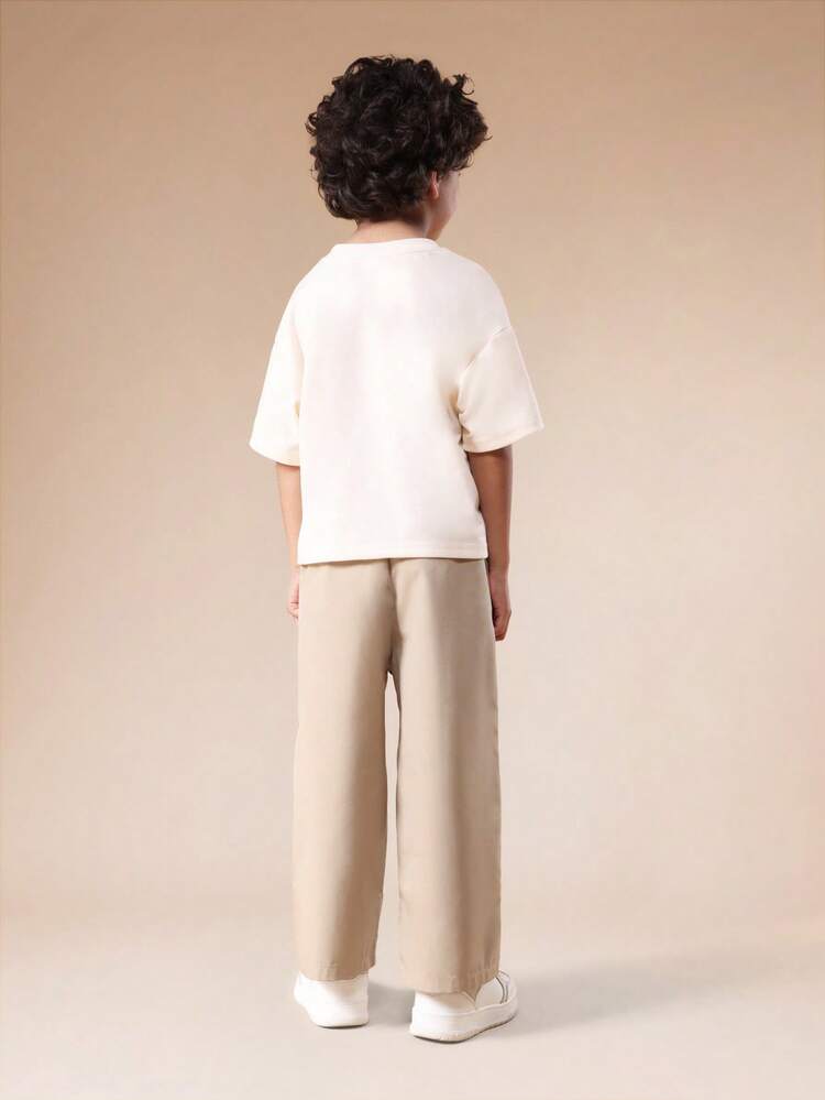 Oversized Tee And Wide Leg Pants Set