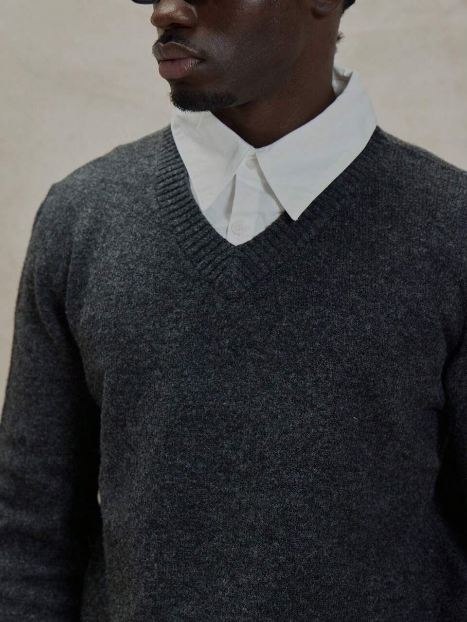 Long Sleeve V Neck Knitted Jumper Layered Built In Style Shirt Essentials Spring&Summer