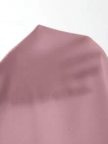 Aloruh 女士时尚纯色不对称下摆露背吊带上衣 - 藕粉色 - 查看 8