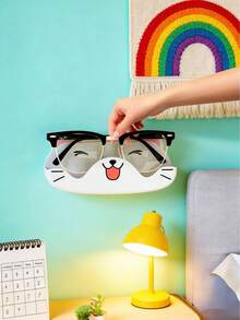 Joivida 可爱狗狗猫咪眼镜收纳盒免打孔壁挂式眼镜架防压床头时尚眼镜展示架 - 彩色 - 查看 6