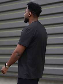 Heavens Edit 夏季黑色短袖骷髅图案 T 恤，趣味印花休闲百搭上衣模因印花 T 恤 - 黑色 - 查看 5