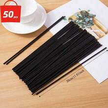 100pcs Natural Rattan Reed Diffuser Sticks - Long-Lasting Essential Oil Aroma Refills For Spa, Fragrance, Aromatic,Arom (11.81 Inch X 3 Mm)White And Black - Multicolor - View 11