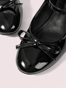 CUCCOO DOLLMOD Fashionable Bow Decor Women's High Heels, Lolita Style Princess Shoes, Cute Pink High Heels Valentine's Day - Black - View 8