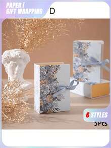 5/10Pcs Book Shape Gift Box With Ribbon Paperboard Candy Chocolate Present Packaging Box For Party, Wedding, Birthday, Valentine's Day, Valentines Wedding, Birthday - Multicolor - View 7