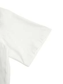 SWAVVY 男士休闲猫咪印花短袖衬衫，夏季男士衬衫，图案衬衫，男士白色衬衫，男士猫咪衬衫，男士白色图案衬衫 - 白色 - 查看 4