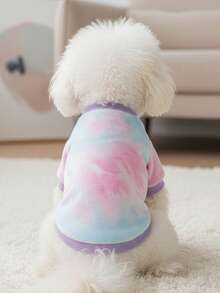 PETSIN 1 件宠物抓绒扎染粉紫色毛绒玩具 - 彩色 - 查看 1