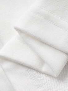 DAZY 男士字母印花白色弹力腰短裤，夏季 - 白色 - 查看 7