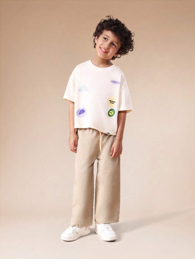 Oversized Tee And Wide Leg Pants Set